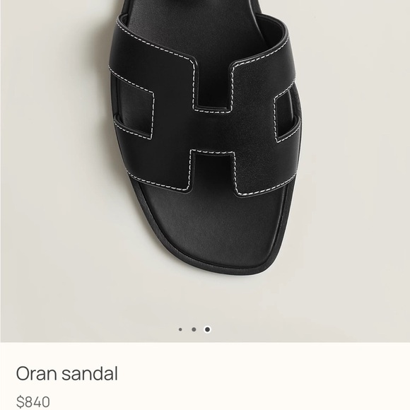 Hermès Oran Noir Sandal Size 40 (9.5) Retail $840+ Tax - Picture 8 of 13